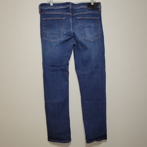 Liverpool Jeans Company Mens 34X32 Straight Leg Westchester Drk Blue Stretch
